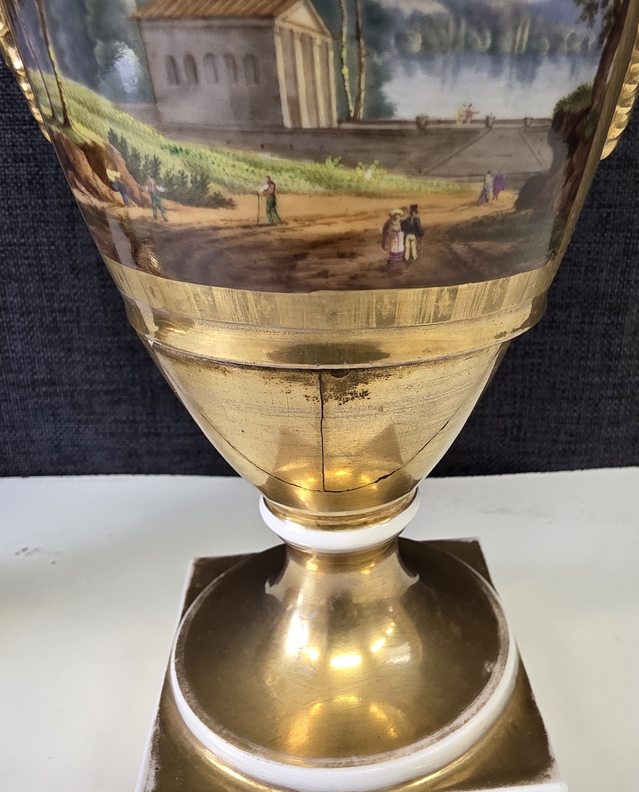 A pair of Paris Porcelain Empire Vases A pair of Paris Porcelain Empire Vases